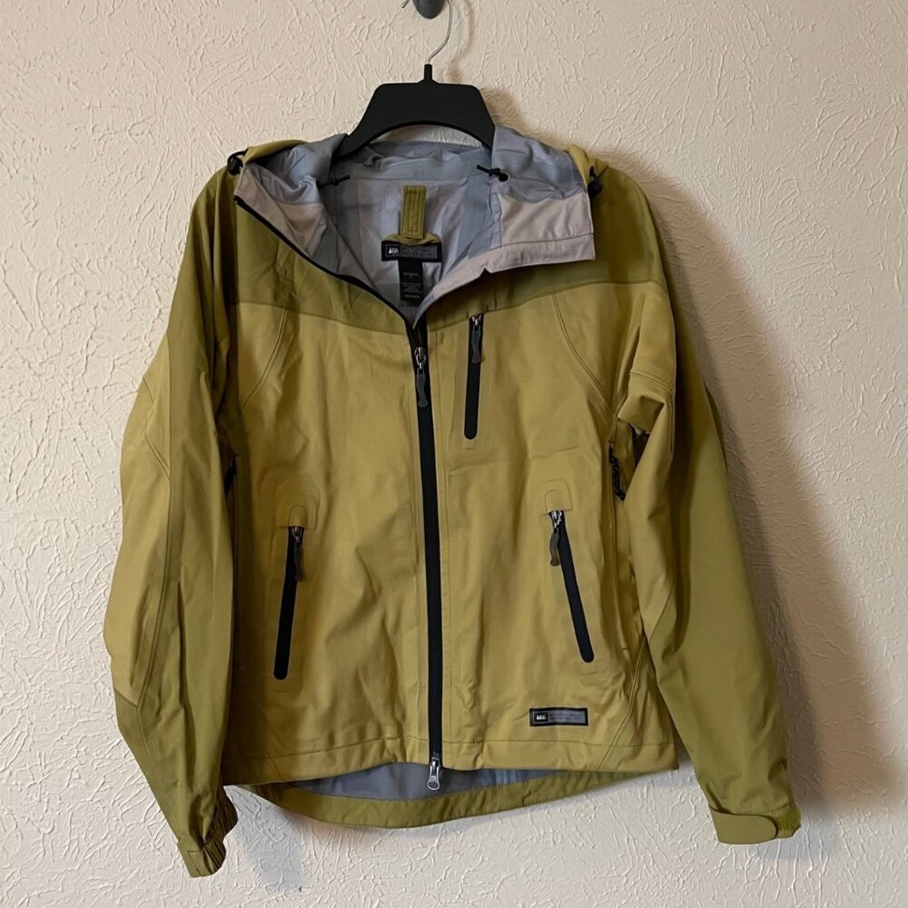 REI Co-op Two Toned Hooded Women's Rain Jacket, Size S